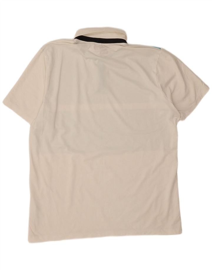 Nike Polo Dri Fit XL pour homme en polyester color block blanc