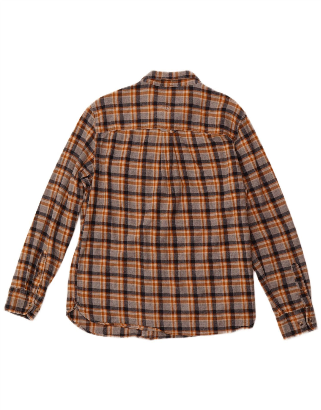 Fat Face Chemise en flanelle coupe classique pour homme Gris moyen à carreaux en coton classique