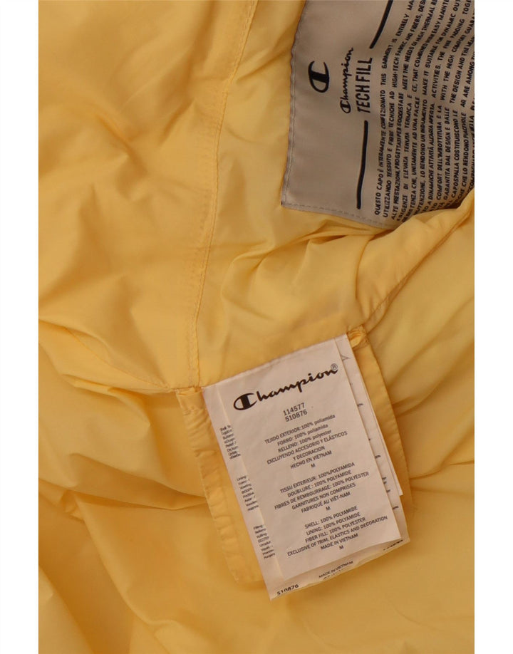 CHAMPION Veste matelassée à capuche courte pour femme UK 14 Jaune moyen Polyamide