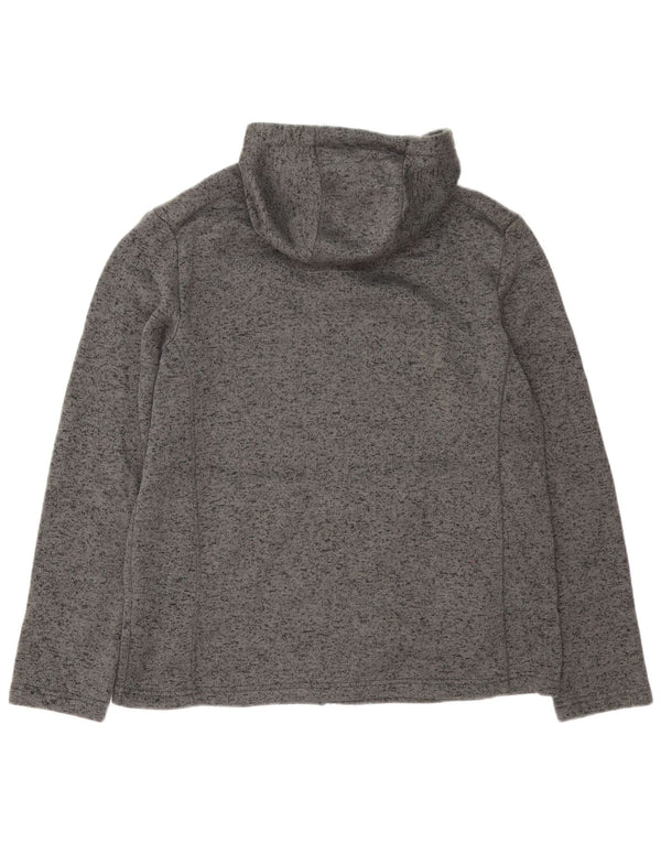 Mountain Warehouse Pull à capuche zippé pour homme XL en polyester moucheté gris