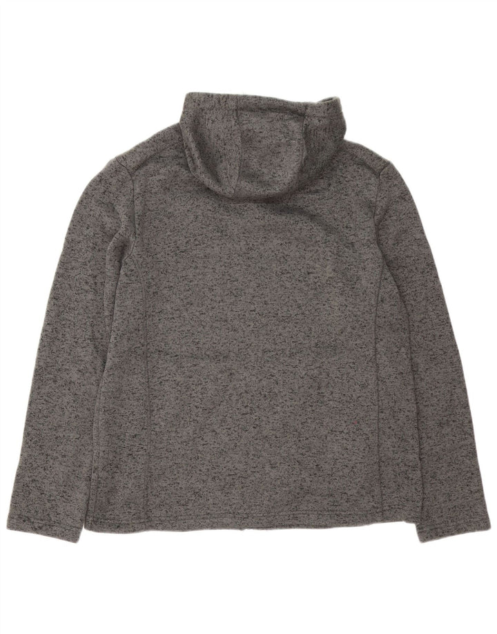 Mountain Warehouse Pull à capuche zippé pour homme XL en polyester moucheté gris