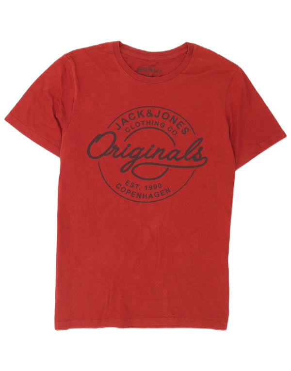 Jack & Jones T-shirt graphique pour femme UK 16 Large Marron Coton