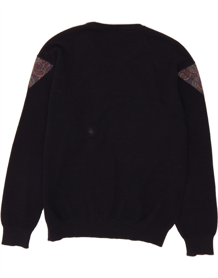 FLY Mens Crew Neck Jumper Sweater IT 56 2XL Navy Blue New Wool Vintage Fly and Second-Hand Fly from Messina Hembry 