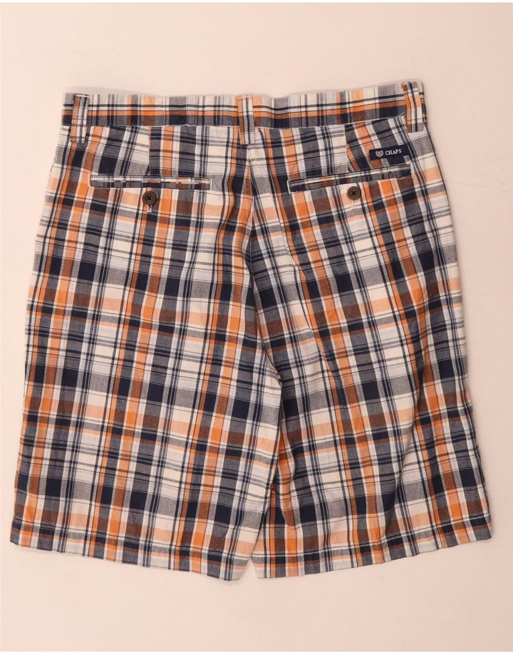 Chaps Short Chino Homme W32 Bleu Marine Moyen à Carreaux