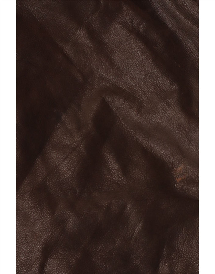 veste en cuir homme vintage IT 50 Grand cuir marron