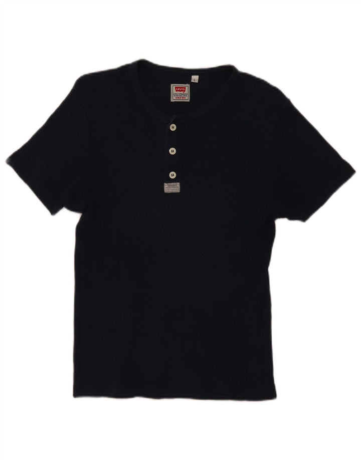 Levi's T-Shirt Femme UK 14 Large Bleu Marine