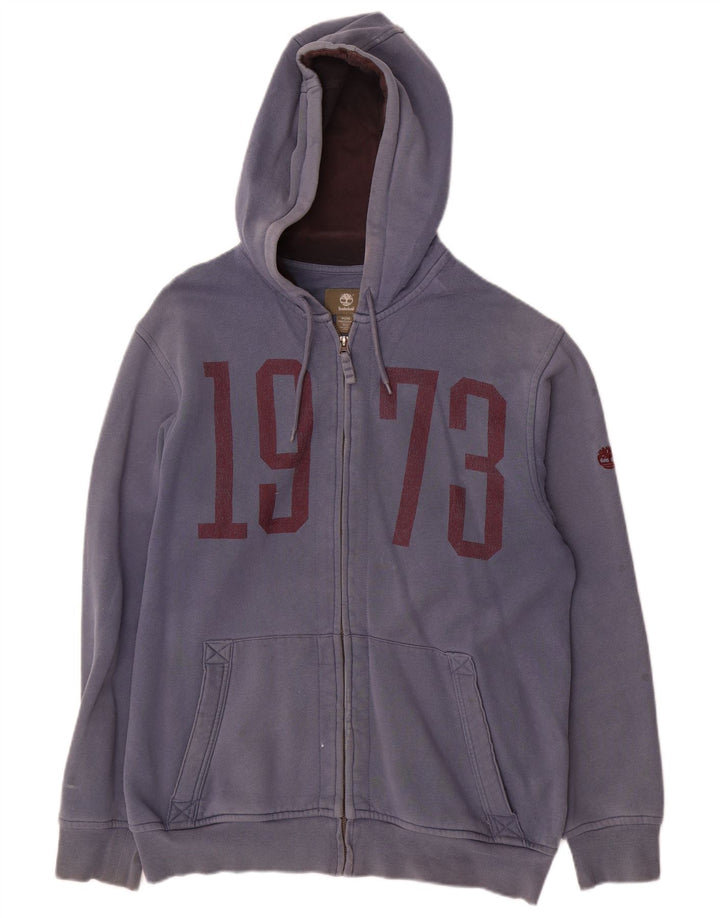 Timberland Sweat à Capuche Zippé Graphic Regular Fit Homme Bleu Marine Moyen