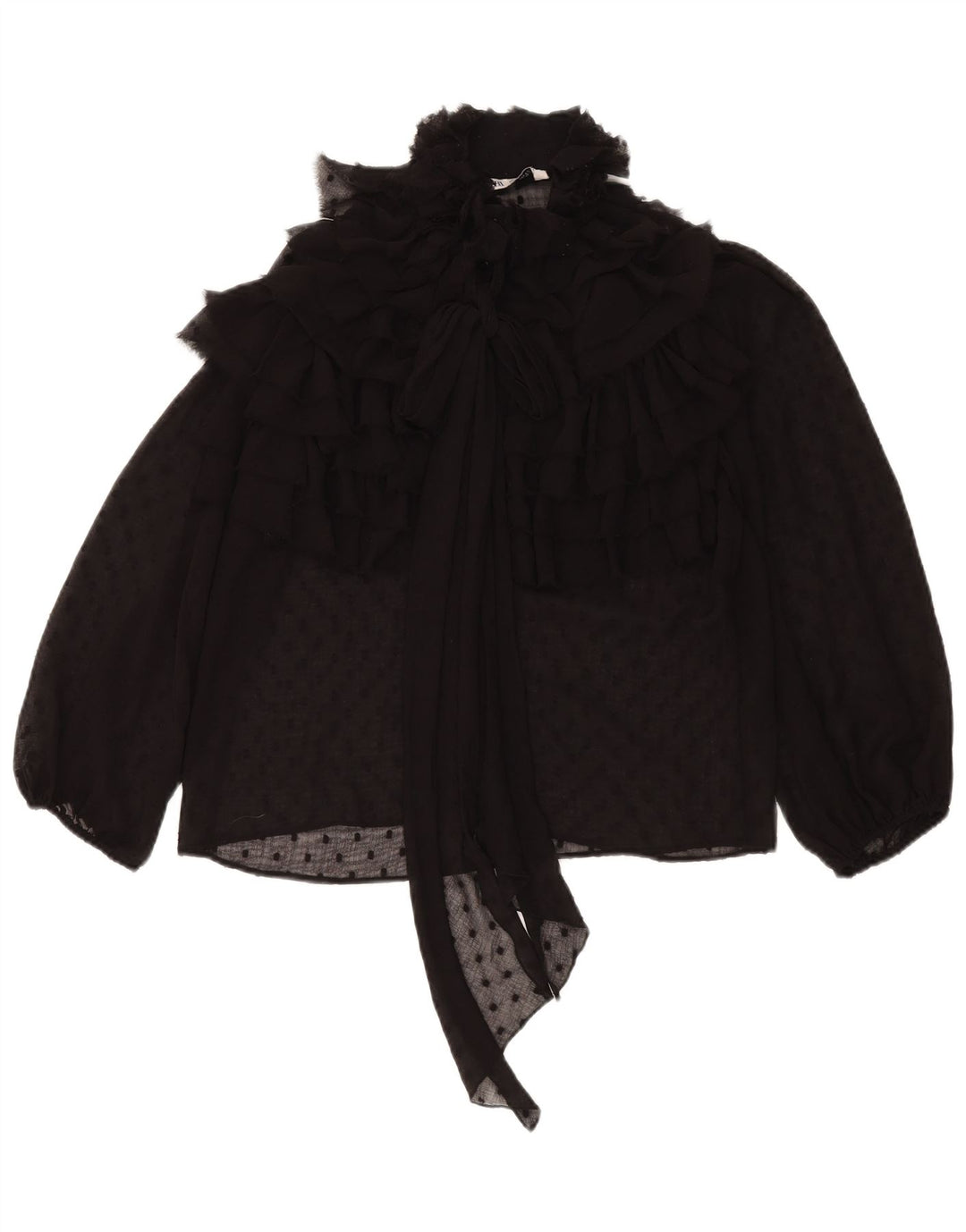 Zara Chemisier surdimensionné pour femme UK 10 Petit Noir à pois