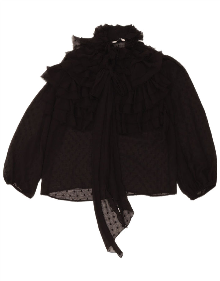 Zara Chemisier surdimensionné pour femme UK 10 Petit Noir à pois