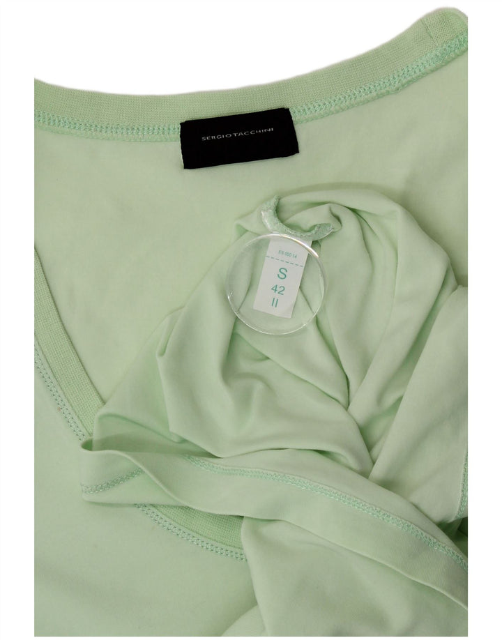 Sergio Tacchini T-shirt graphique pour femme UK 10 Small Vert