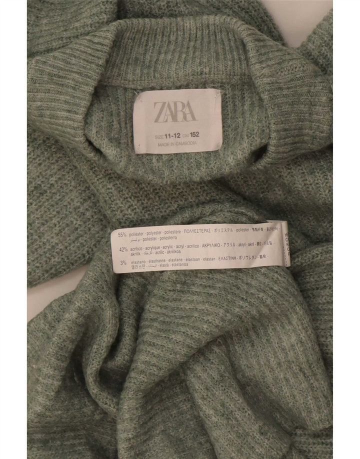 Zara Pull ras du cou pour garçon 11-12 ans Vert Polyester