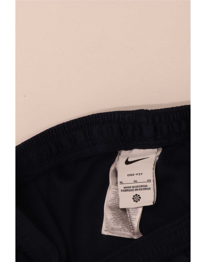 Nike Pantalon de survêtement Dri Fit pour homme XL Bleu marine Colorblock Polyester