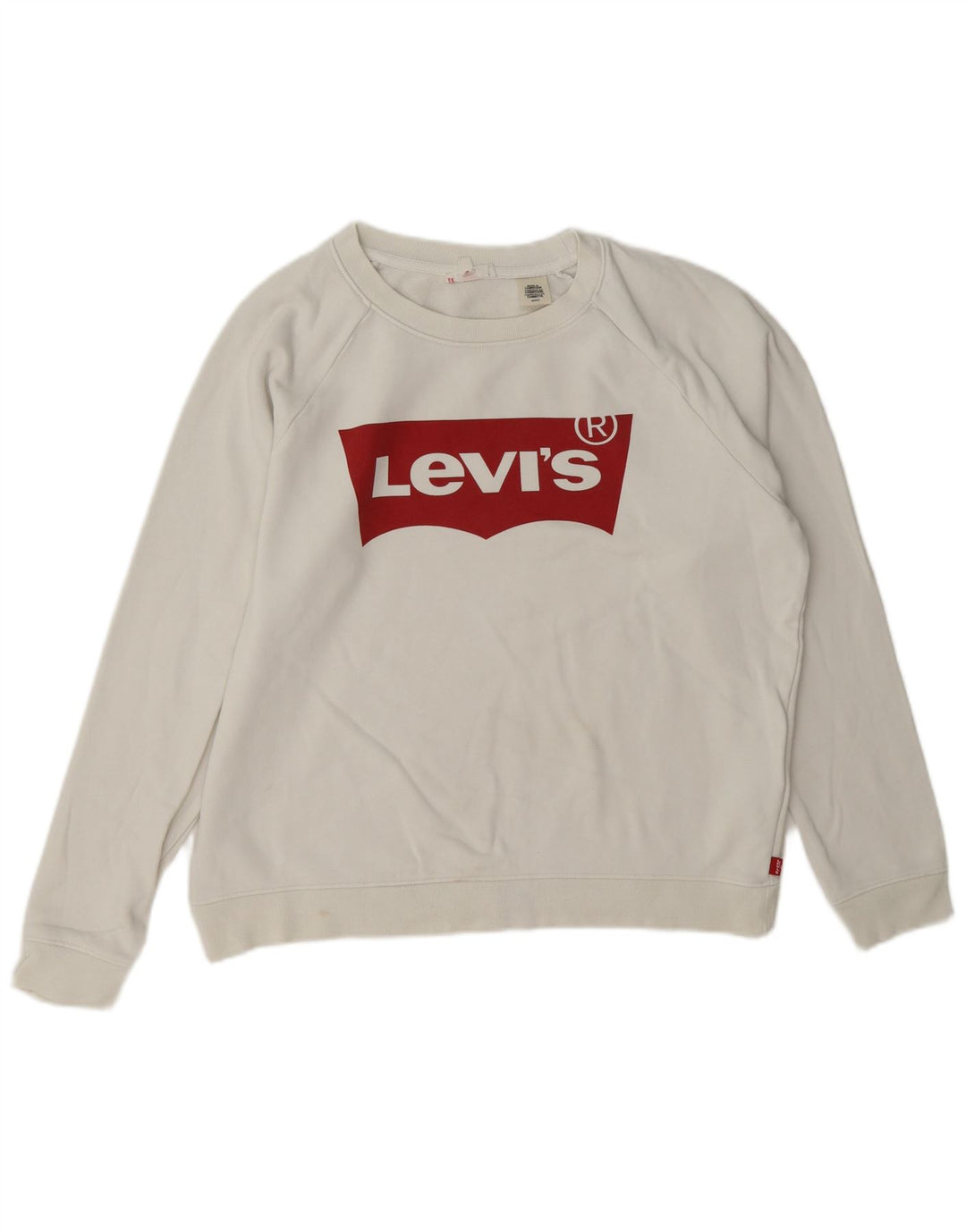 Levi's Sweat-shirt surdimensionné graphique pour femme UK 10 Petit coton blanc