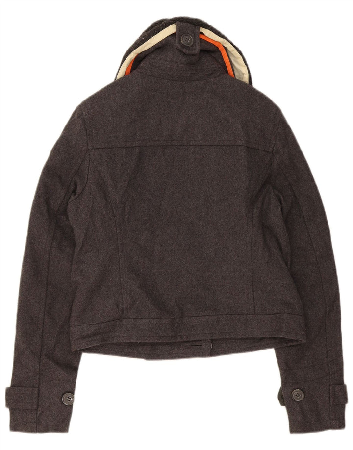 Superdry Veste Bomber Femme UK 14 Laine Gris Moyen