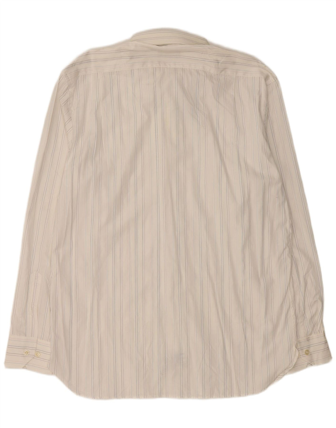 MASSIMO DUTTI Chemise Homme Taille 43 Grand Coton Rayé Blanc