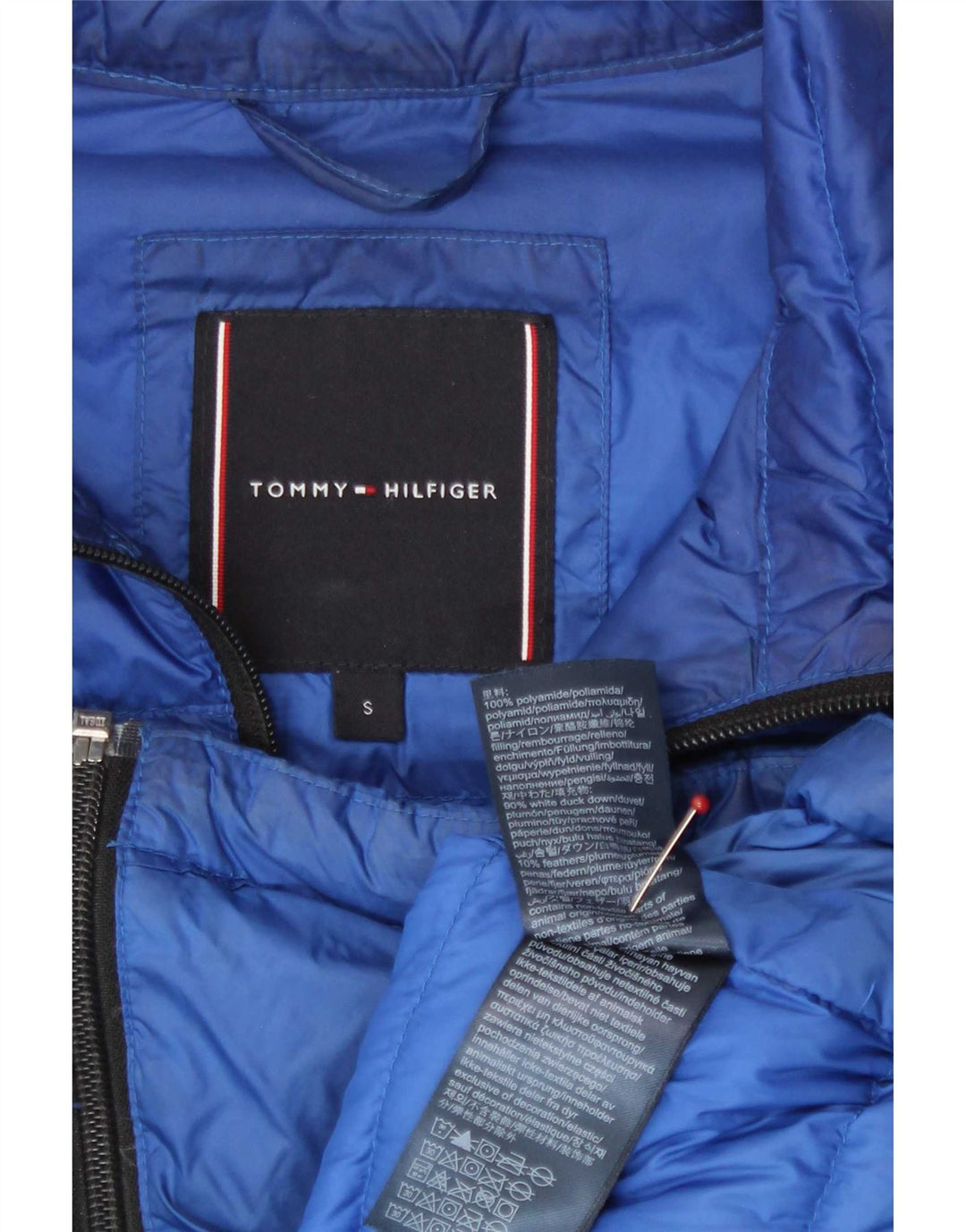 Tommy Hilfiger Veste matelassée pour homme UK 36 Small Bleu Polyamide