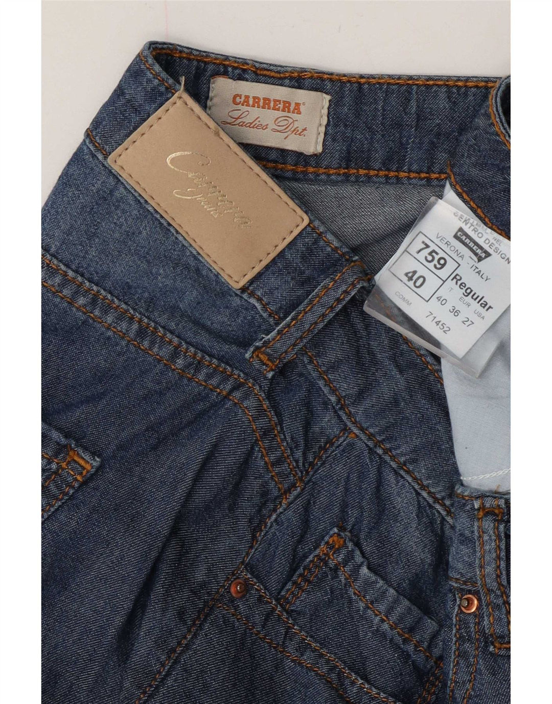 Carrera Femme Short En Jean W27 Petit Bleu Coton