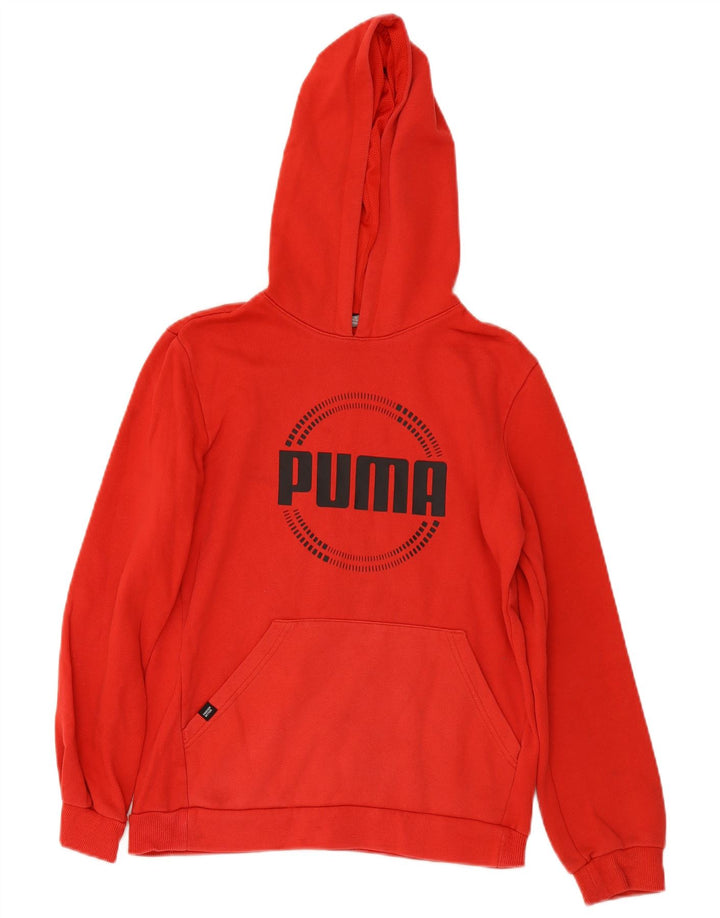 PUMA Boys Graphic Hoodie Jumper 13-14 Years Red