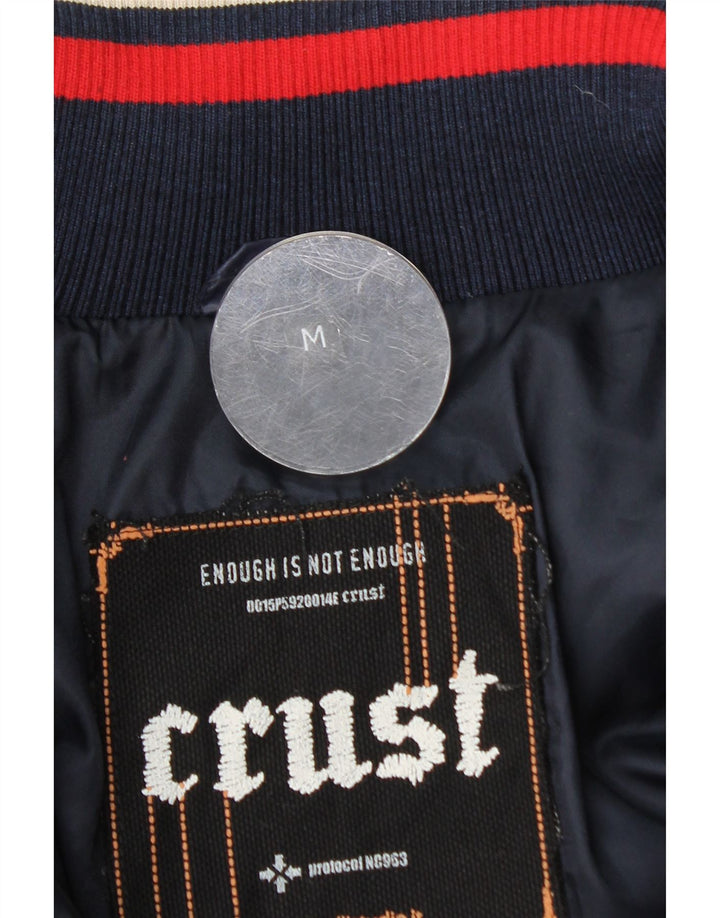 Crust Veste matelassée bomber pour homme UK 38 Bleu marine moyen Colourblock