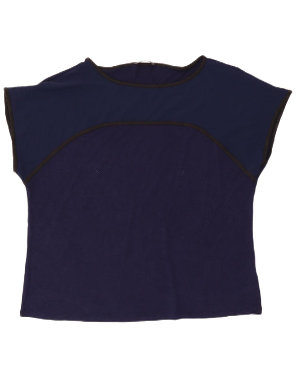 Marks & Spencer T-Shirt Femme Top UK 18 XL Bleu Marine Viscose