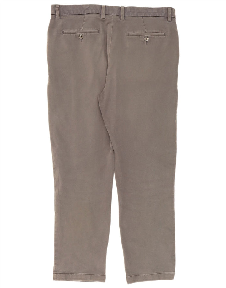 Marks & Spencer Pantalon Chino Slim Homme W36 L31 Gris Coton