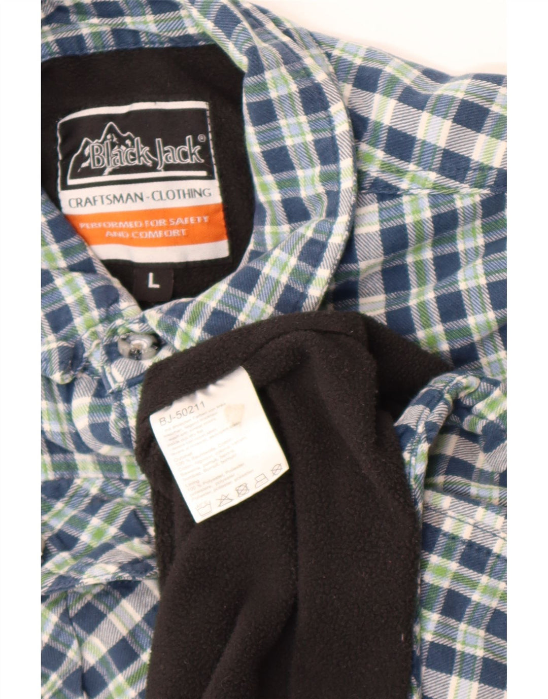 Black Jack Chemise en flanelle Lumberjack pour homme en coton à carreaux bleus