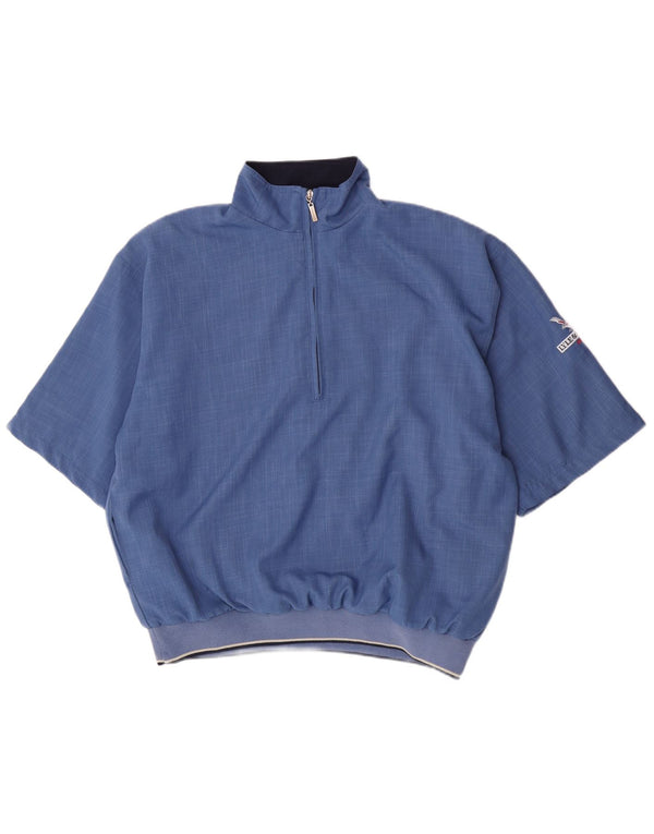 Lyle & Scott Haut de survêtement à manches courtes et col zippé pour homme Bleu moyen