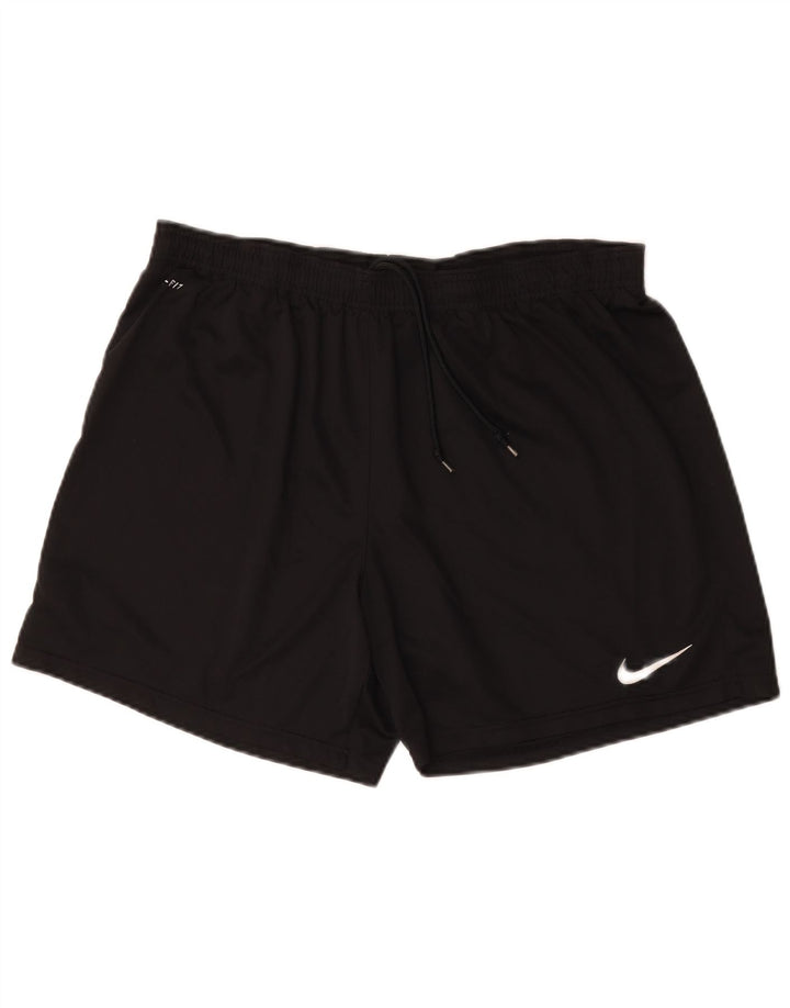 Nike Short de sport Dri Fit pour femme XL Noir Polyester