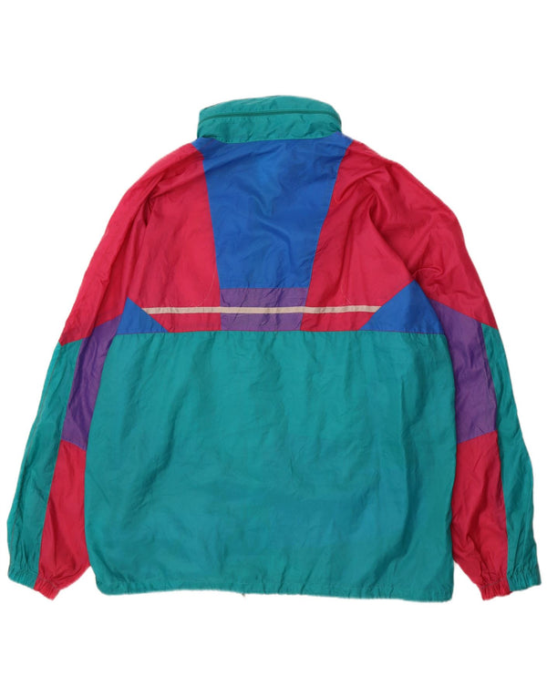 vintage Mens Rain Jacket UK 40 Grand Multicolore Colourblock Polyamide