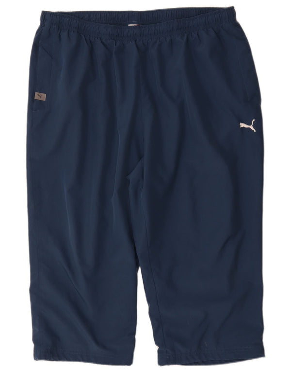 Puma Pantalon de survêtement Graphic Capri pour homme 2XL Bleu marine Polyester