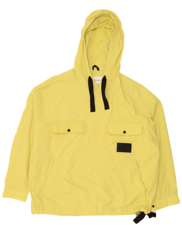 Calvin Klein Jeans Veste de pluie à capuche coupe ample pour homme UK 42 XL Jaune