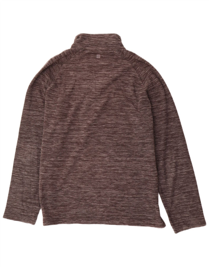 Mountain Warehouse Pull polaire à col zippé pour homme, en polyester moucheté, gris, grand