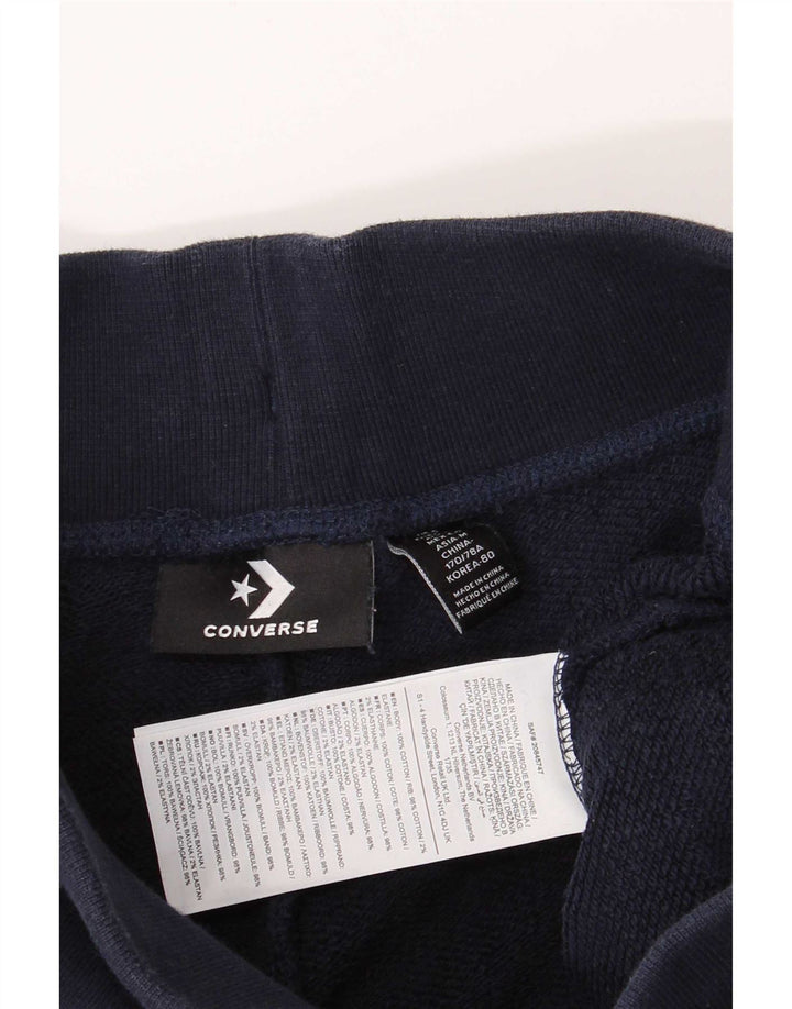 Converse Pantalon de survêtement pour femme en coton bleu marine Small
