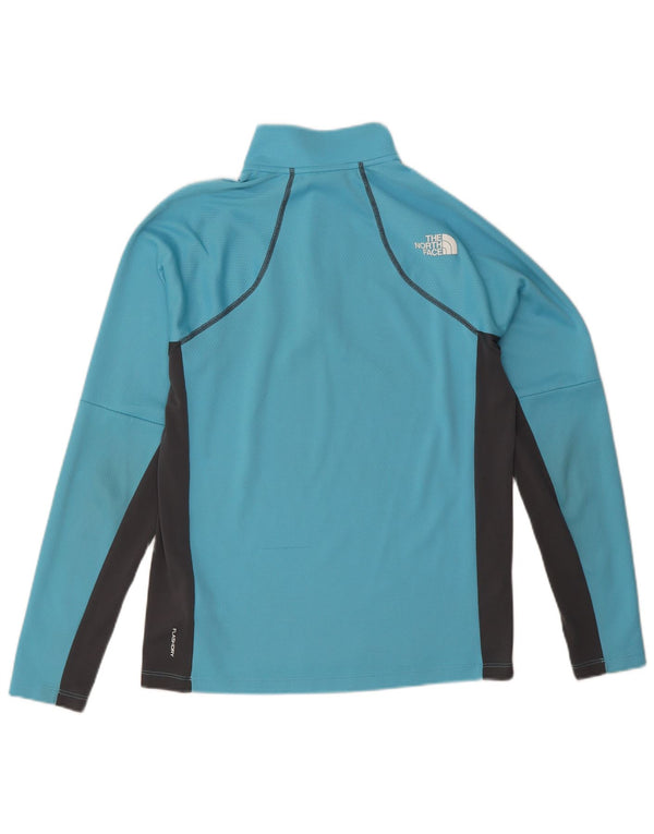 The North Face Haut de survêtement à col zippé pour homme Small Bleu Colorblock