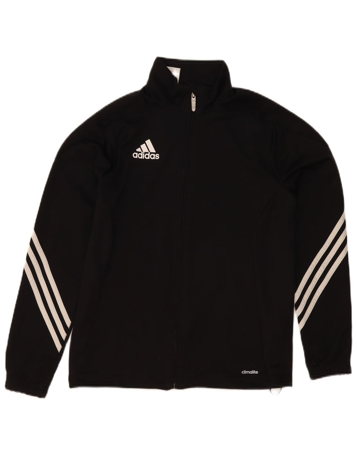 Veste de survêtement Adidas Garçon Climalite 13-14 ans Noir Polyester