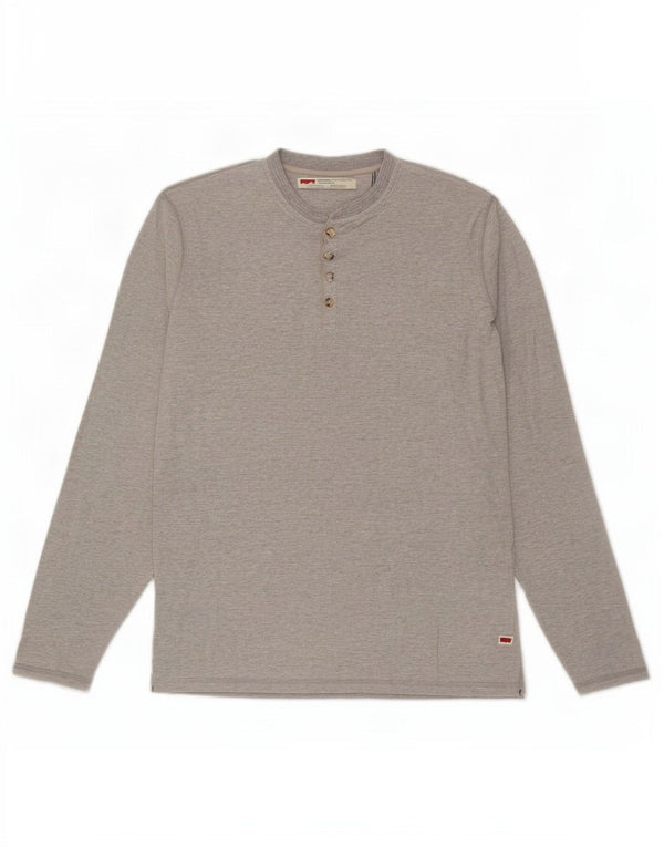 Levi's Top à Manches Longues Coupe Standard Homme Gris Moyen Moucheté