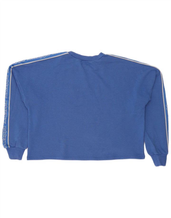 Kappa Sweat-shirt surdimensionné graphique pour femme UK 12 Bleu moyen
