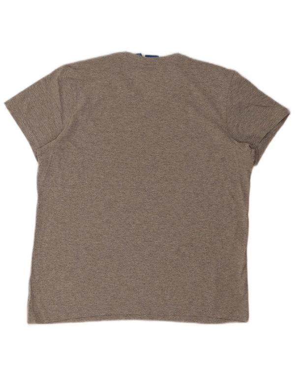 Adidas T-Shirt Graphique Homme Gris Moyen Coton