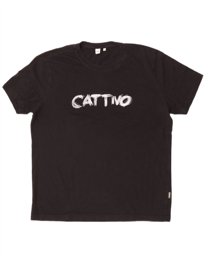 Aspesi T-Shirt Graphique Homme Top XL Noir Coton
