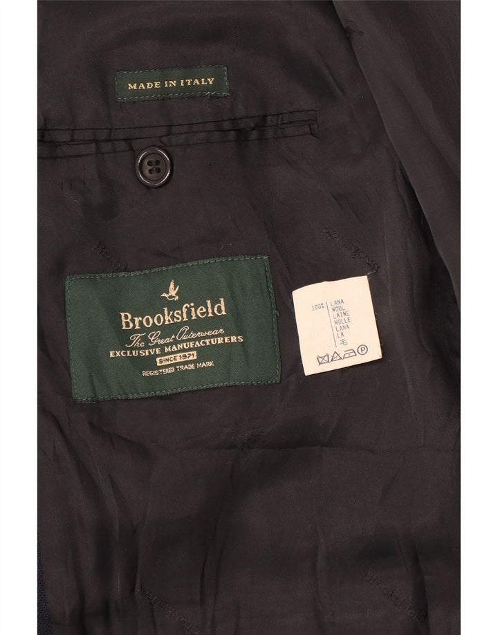 Brooksfield Veste blazer à 3 boutons pour homme UK 40 Grande laine bleu marine