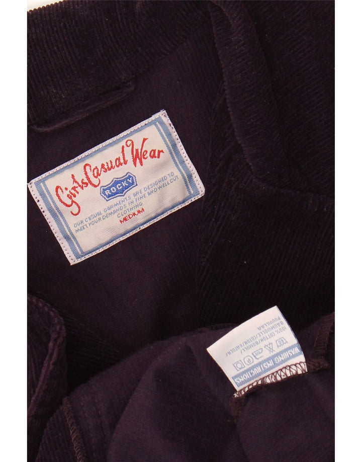 ROCKY Veste blazer en velours côtelé à 5 boutons pour femme UK 14 Coton violet moyen
