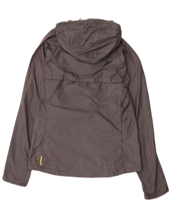 Nike Veste de pluie à capuche pour homme UK 36 Petit Gris Vichy Polyester