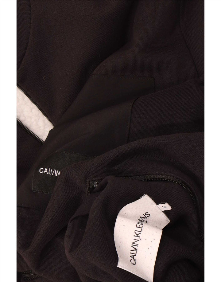 Calvin Klein Jeans Veste Sherpa Homme UK 38 Coton Noir Moyen