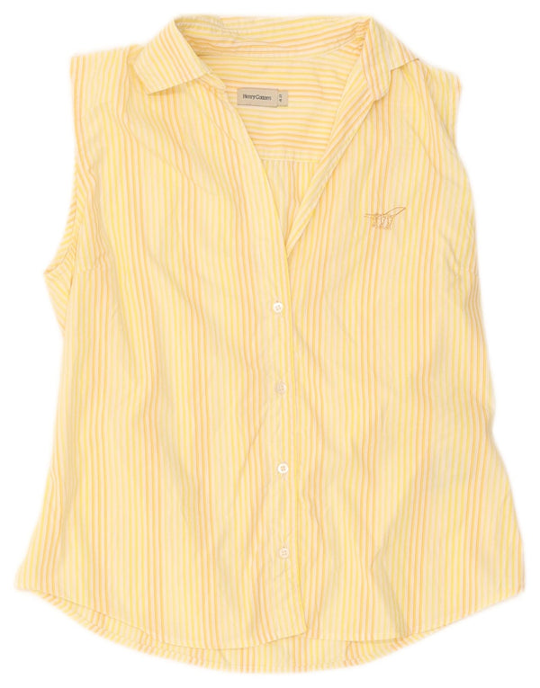 Henry Cottons Chemise Sans Manches Femme IT 42 Rayé Jaune Moyen