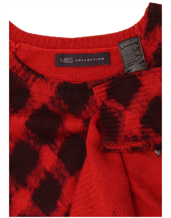 Marks & Spencer Pull col bateau pour femme UK 8 Small Rouge