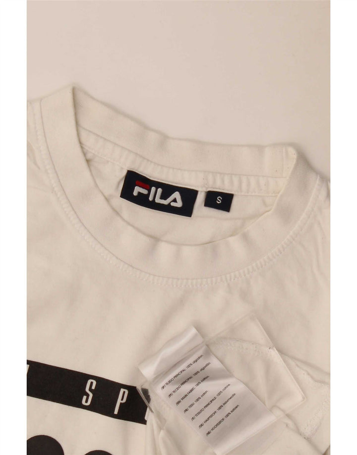 Fila T-Shirt Graphique Homme Petit Blanc Coton