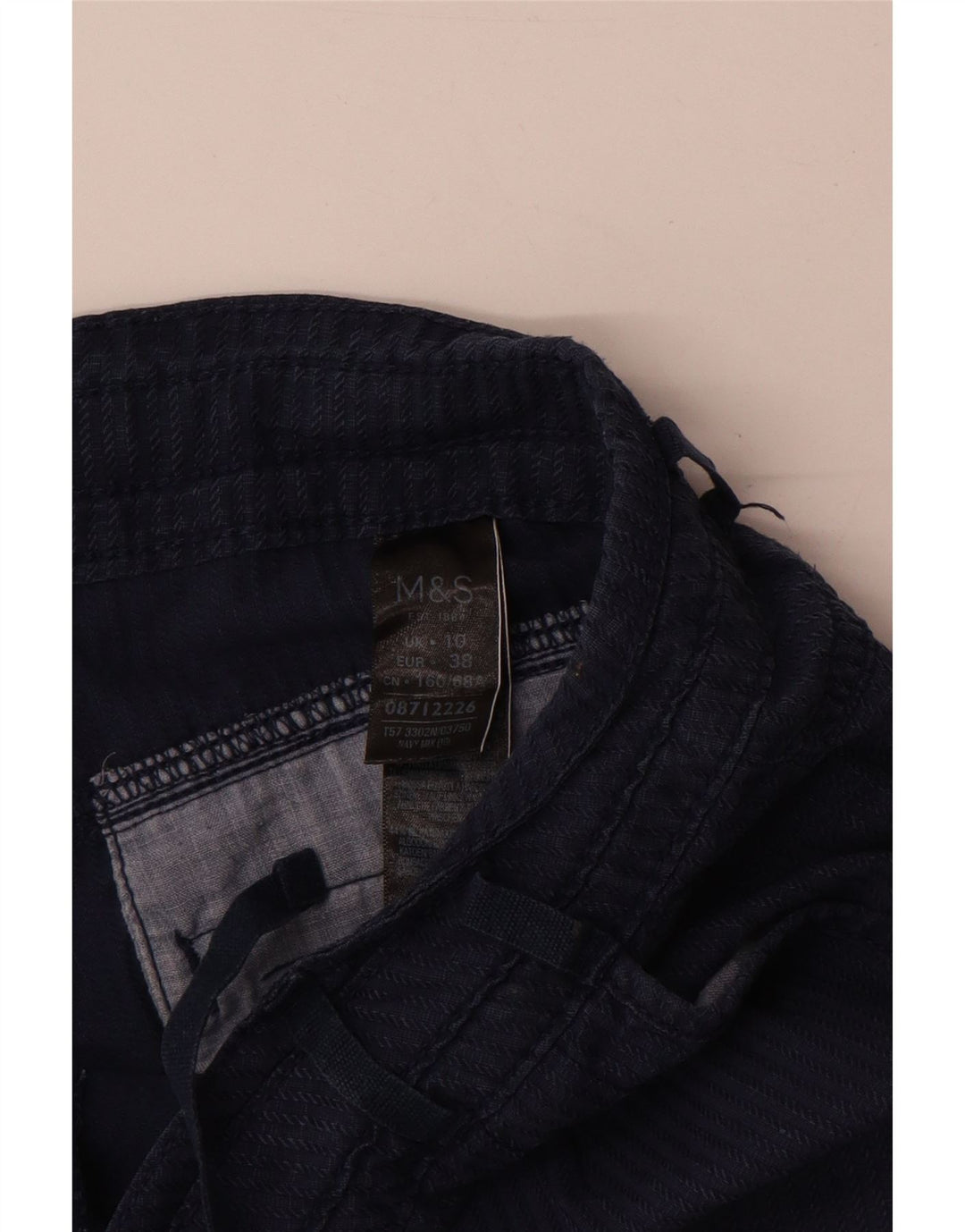Marks & Spencer Short cargo pour femme UK 10 Small W32 Bleu marine Coton