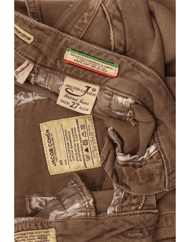 Jacob Cohen Jean slim sur mesure pour femme W27 L28 en coton marron