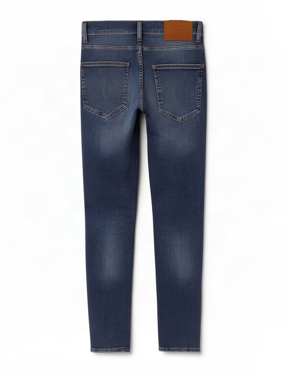 Zara Jean skinny pour homme EU 42 Large W32 L28 Bleu Coton