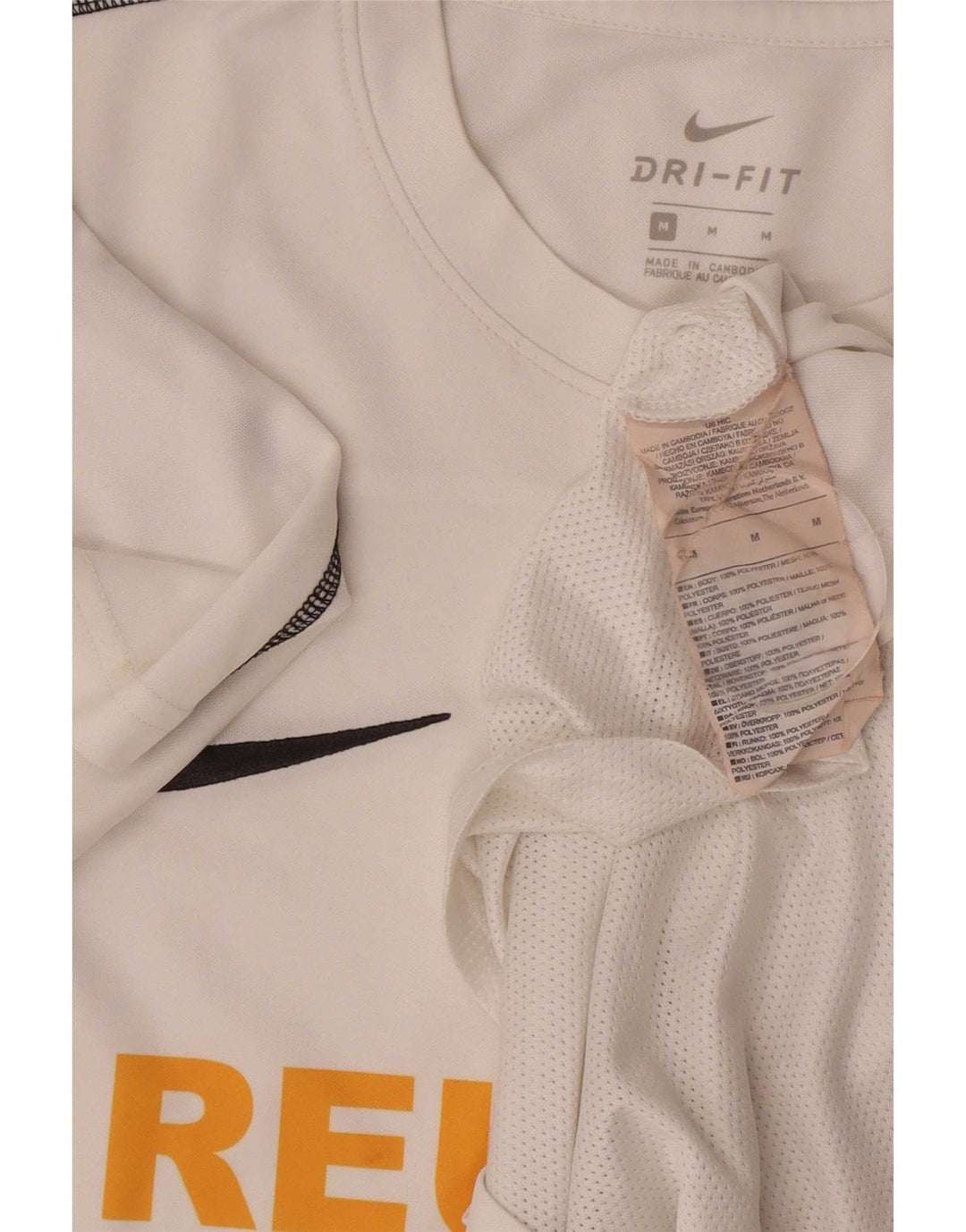 Nike T-shirt graphique pour homme en polyester blanc moyen